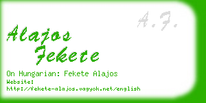 alajos fekete business card